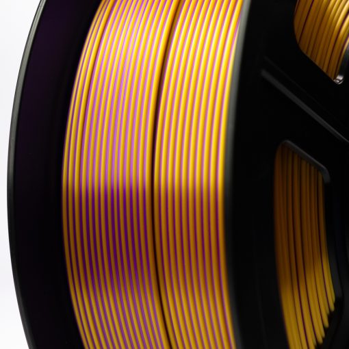 Miniatura 4 de Filamento PLA Silk Duo Roxo e Dourado 1kg