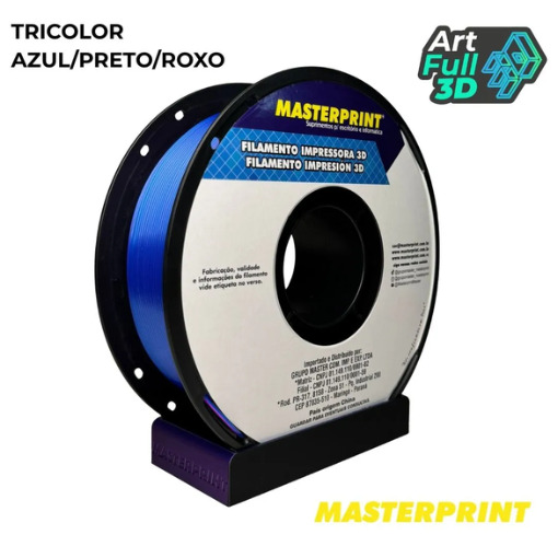 Master Print - FILAMENTO PLA SILK ROXO/AZUL/PRETO 1KG (1.75MM)