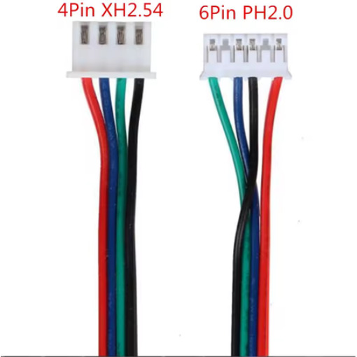 Cabo 1m Motor de Passo NEMA 17 XH2.54 de 4 pinos para 6 pinos