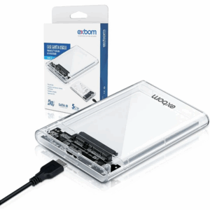 Case Sata para HD e SSD Sata USB 3.0 Transparente
